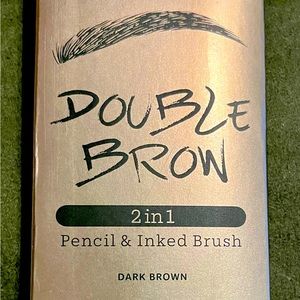 Double Brow 2 in 1 Pencil and ink Brush Dark Brown